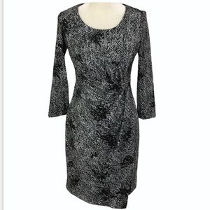 Jones New York Tucked Ponte Dress